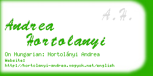 andrea hortolanyi business card